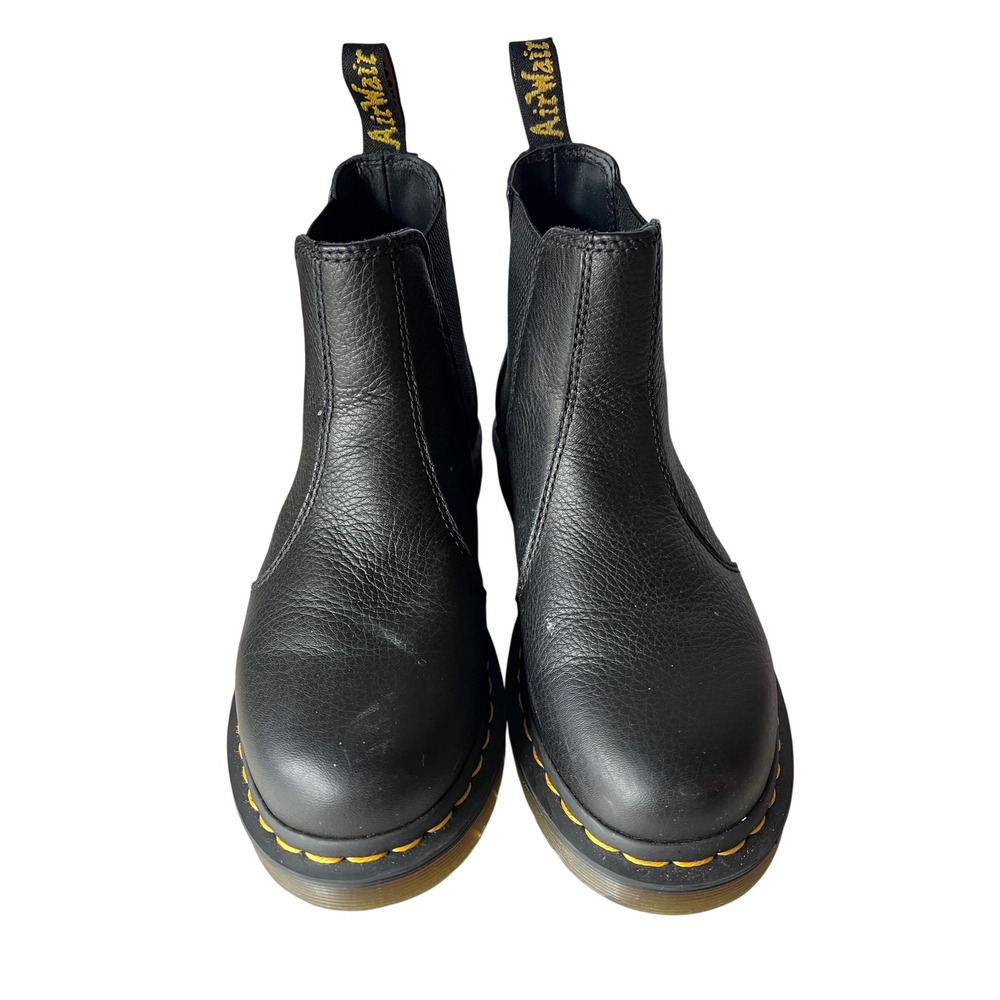 Dr. Martens 2976 Black Virginia Leather Chelsea Boots 30698001 Womens 8